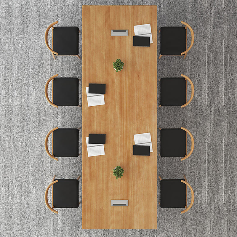 Kabelbeheer industrieel rechthoekig schrijfbureau natuurlijke kantoorbureau met metalen benen