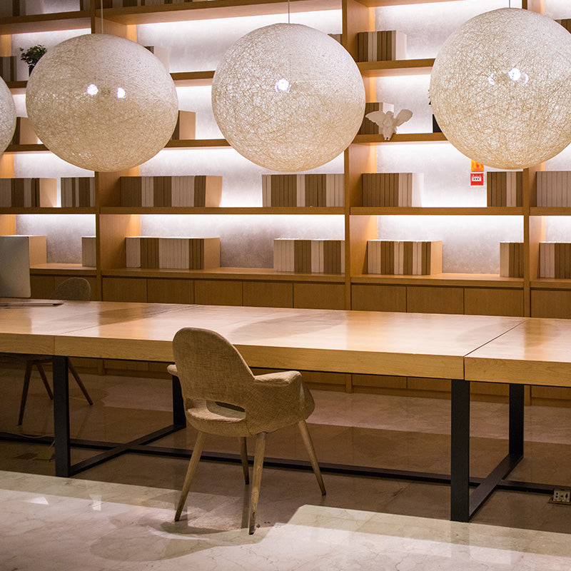 Massief hout rechthoekig schrijfbureau industriële vergaderbalie voor kantoor