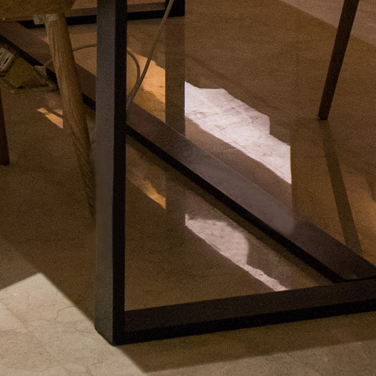 Massief hout rechthoekig schrijfbureau industriële vergaderbalie voor kantoor