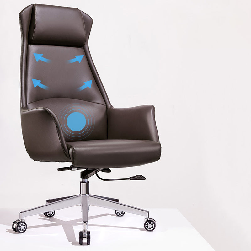 Fauteuil de direction à dossier haut, chaise de direction ergonomique contemporaine