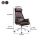 Fauteuil de direction à dossier haut, chaise de direction ergonomique contemporaine