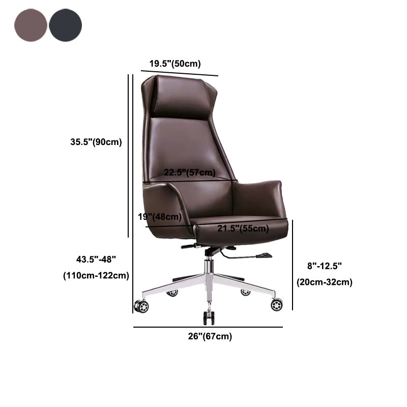 Fauteuil de direction à dossier haut, chaise de direction ergonomique contemporaine