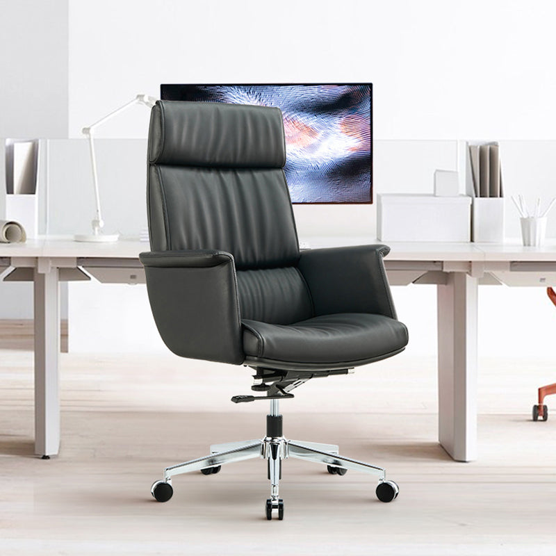 Chaise de direction contemporaine à dossier haut, chaise de bureau exécutif