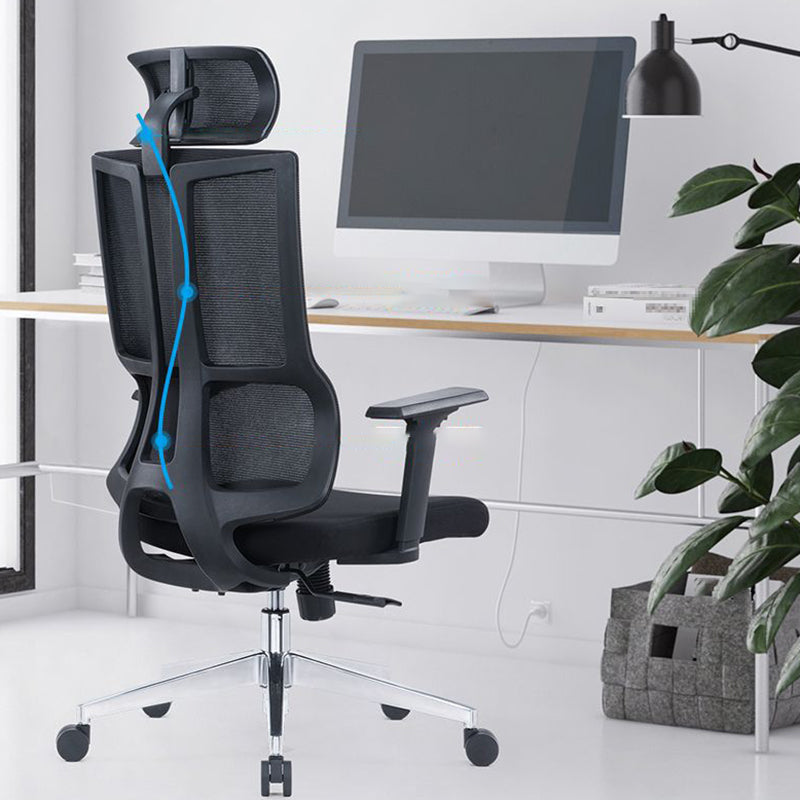 Contemporary Chair Adjustable Seat Height Ergonomic Pillow Included Office Chair Clearhalo 'furn' 'furn_office_chair' 'Furniture' 'Office Chairs' 'Office Furniture' 'office_chair' 6058216