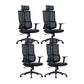 Contemporary Chair Adjustable Seat Height Ergonomic Pillow Included Office Chair 4 Piece Set Nylon Clearhalo 'furn' 'furn_office_chair' 'Furniture' 'Office Chairs' 'Office Furniture' 'office_chair' 6058224