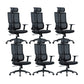Contemporary Chair Adjustable Seat Height Ergonomic Pillow Included Office Chair 6 Piece Set Nylon Clearhalo 'furn' 'furn_office_chair' 'Furniture' 'Office Chairs' 'Office Furniture' 'office_chair' 6058226