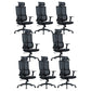 Contemporary Chair Adjustable Seat Height Ergonomic Pillow Included Office Chair 8 Piece Set Nylon Clearhalo 'furn' 'furn_office_chair' 'Furniture' 'Office Chairs' 'Office Furniture' 'office_chair' 6058228