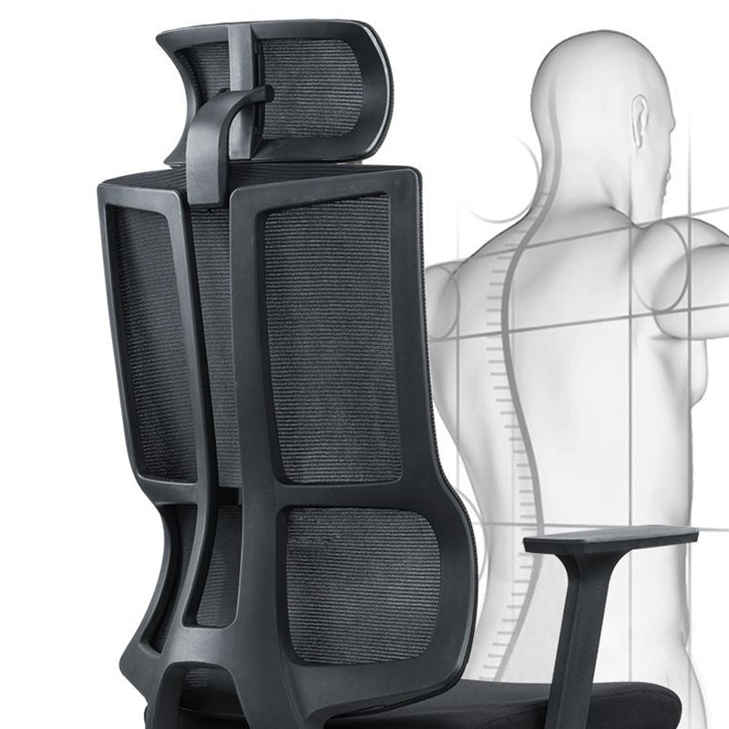 Contemporary Chair Adjustable Seat Height Ergonomic Pillow Included Office Chair Clearhalo 'furn' 'furn_office_chair' 'Furniture' 'Office Chairs' 'Office Furniture' 'office_chair' 6058229