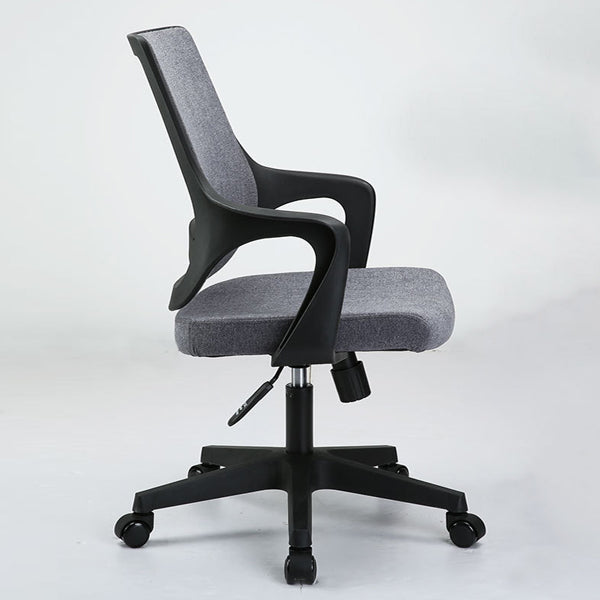 Sillón moderno con brazos fijos, asiento ajustable en altura, silla de oficina