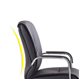 Gepolsterte Arme Leder Office Stuhl Polsterte Schreibtischstuhl gepolstert