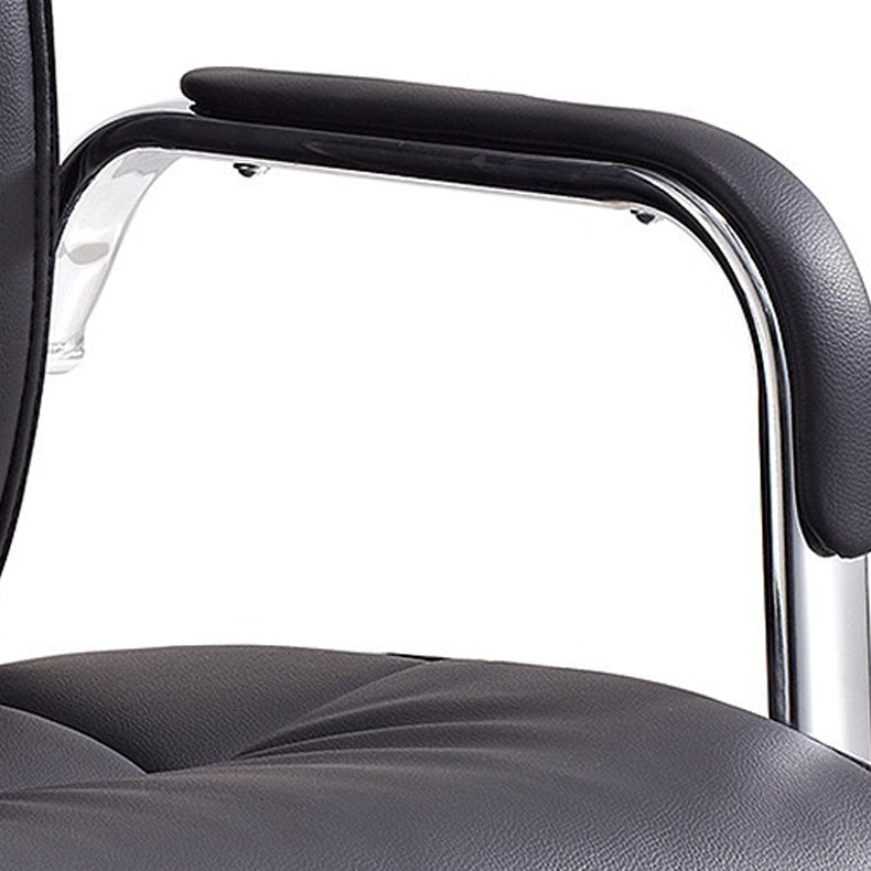 パッド入りのアームレザーオフィスチェア布張りバックデスクチェア