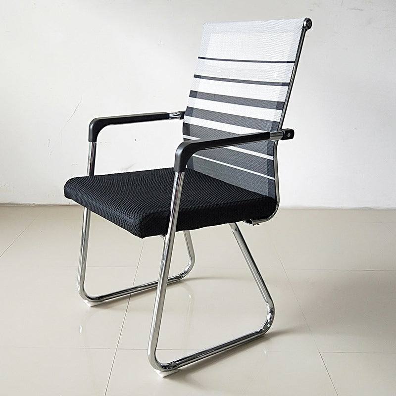 Contemporary Conference Chair Ergonomic No Wheels Office Chair Clearhalo 'furn' 'furn_office_chair' 'Furniture' 'Office Chairs' 'Office Furniture' 'office_chair' 6058407