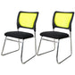 Contemporary Conference Chair Ergonomic No Wheels Office Chair Yellow Black 2 Piece Set Mid-Back (14-22 in.) Clearhalo 'furn' 'furn_office_chair' 'Furniture' 'Office Chairs' 'Office Furniture' 'office_chair' 6058412