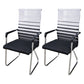 Contemporary Conference Chair Ergonomic No Wheels Office Chair Gray Black 2 Piece Set High-Back (Over 22 in.) Clearhalo 'furn' 'furn_office_chair' 'Furniture' 'Office Chairs' 'Office Furniture' 'office_chair' 6058414