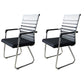 Contemporary Conference Chair Ergonomic No Wheels Office Chair Gray Black 2 Piece Set Mid-Back (14-22 in.) Clearhalo 'furn' 'furn_office_chair' 'Furniture' 'Office Chairs' 'Office Furniture' 'office_chair' 6058416