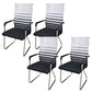 Contemporary Conference Chair Ergonomic No Wheels Office Chair Gray Black 4 Piece Set High-Back (Over 22 in.) Clearhalo 'furn' 'furn_office_chair' 'Furniture' 'Office Chairs' 'Office Furniture' 'office_chair' 6058425