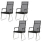 Contemporary Conference Chair Ergonomic No Wheels Office Chair Black 4 Piece Set High-Back (Over 22 in.) Clearhalo 'furn' 'furn_office_chair' 'Furniture' 'Office Chairs' 'Office Furniture' 'office_chair' 6058430