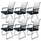 Contemporary Conference Chair Ergonomic No Wheels Office Chair Gray Black 6 Piece Set Mid-Back (14-22 in.) Clearhalo 'furn' 'furn_office_chair' 'Furniture' 'Office Chairs' 'Office Furniture' 'office_chair' 6058435