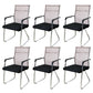 Contemporary Conference Chair Ergonomic No Wheels Office Chair Beige 6 Piece Set Mid-Back (14-22 in.) Clearhalo 'furn' 'furn_office_chair' 'Furniture' 'Office Chairs' 'Office Furniture' 'office_chair' 6058437
