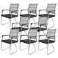 Contemporary Conference Chair Ergonomic No Wheels Office Chair Light Brown 8 Piece Set Mid-Back (14-22 in.) Clearhalo 'furn' 'furn_office_chair' 'Furniture' 'Office Chairs' 'Office Furniture' 'office_chair' 6058441