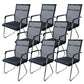 Contemporary Conference Chair Ergonomic No Wheels Office Chair Black 8 Piece Set Mid-Back (14-22 in.) Clearhalo 'furn' 'furn_office_chair' 'Furniture' 'Office Chairs' 'Office Furniture' 'office_chair' 6058447