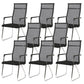 Contemporary Conference Chair Ergonomic No Wheels Office Chair Black 8 Piece Set High-Back (Over 22 in.) Clearhalo 'furn' 'furn_office_chair' 'Furniture' 'Office Chairs' 'Office Furniture' 'office_chair' 6058448