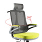 Flip-Up Armrest Office Chair Microfiber Desk High Back Chair Swivel Ergonomic Clearhalo 'furn' 'furn_office_chair' 'Furniture' 'Office Chairs' 'Office Furniture' 'office_chair' 6058458