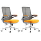 Flip-Up Armrest Office Chair Microfiber Desk High Back Chair Swivel Ergonomic Orange 2 Piece Set Without Headrest Clearhalo 'furn' 'furn_office_chair' 'Furniture' 'Office Chairs' 'Office Furniture' 'office_chair' 6058459