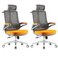 Flip-Up Armrest Office Chair Microfiber Desk High Back Chair Swivel Ergonomic Orange 2 Piece Set With Headrest Clearhalo 'furn' 'furn_office_chair' 'Furniture' 'Office Chairs' 'Office Furniture' 'office_chair' 6058468