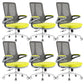 Flip-Up Armrest Office Chair Microfiber Desk High Back Chair Swivel Ergonomic Green 6 Piece Set Without Headrest Clearhalo 'furn' 'furn_office_chair' 'Furniture' 'Office Chairs' 'Office Furniture' 'office_chair' 6058477