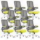 Flip-Up Armrest Office Chair Microfiber Desk High Back Chair Swivel Ergonomic Green 8 Piece Set Without Headrest Clearhalo 'furn' 'furn_office_chair' 'Furniture' 'Office Chairs' 'Office Furniture' 'office_chair' 6058483