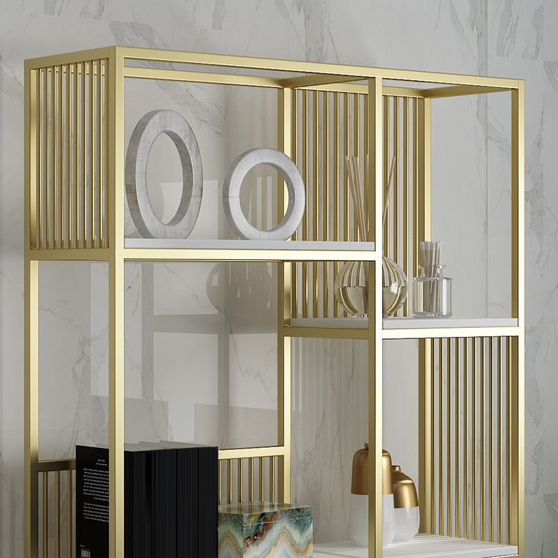 Modern Metel Bookcase Gold Etagere Bookshelf for Living Room 70.9" H X 11.8" W Clearhalo 'Bookcases' 'furn' 'furn_bookcases' 'Furniture' 'Office Furniture' 6058615