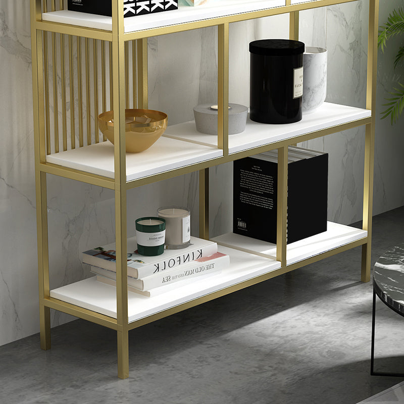 Modern Metel Bookcase Gold Etagere Bookshelf for Living Room 70.9" H X 11.8" W Clearhalo 'Bookcases' 'furn' 'furn_bookcases' 'Furniture' 'Office Furniture' 6058618