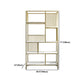 Modern Metel Bookcase Gold Etagere Bookshelf for Living Room 70.9" H X 11.8" W Clearhalo 'Bookcases' 'furn' 'furn_bookcases' 'Furniture' 'Office Furniture' 6058620