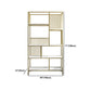 Modern Metel Bookcase Gold Etagere Bookshelf for Living Room 70.9" H X 11.8" W Clearhalo 'Bookcases' 'furn' 'furn_bookcases' 'Furniture' 'Office Furniture' 6058621