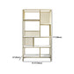 Modern Metel Bookcase Gold Etagere Bookshelf for Living Room 70.9" H X 11.8" W Clearhalo 'Bookcases' 'furn' 'furn_bookcases' 'Furniture' 'Office Furniture' 6058622