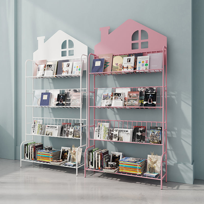 Shelves Included Bookcase 57.1" Tall Metal Bookshelf Vertical