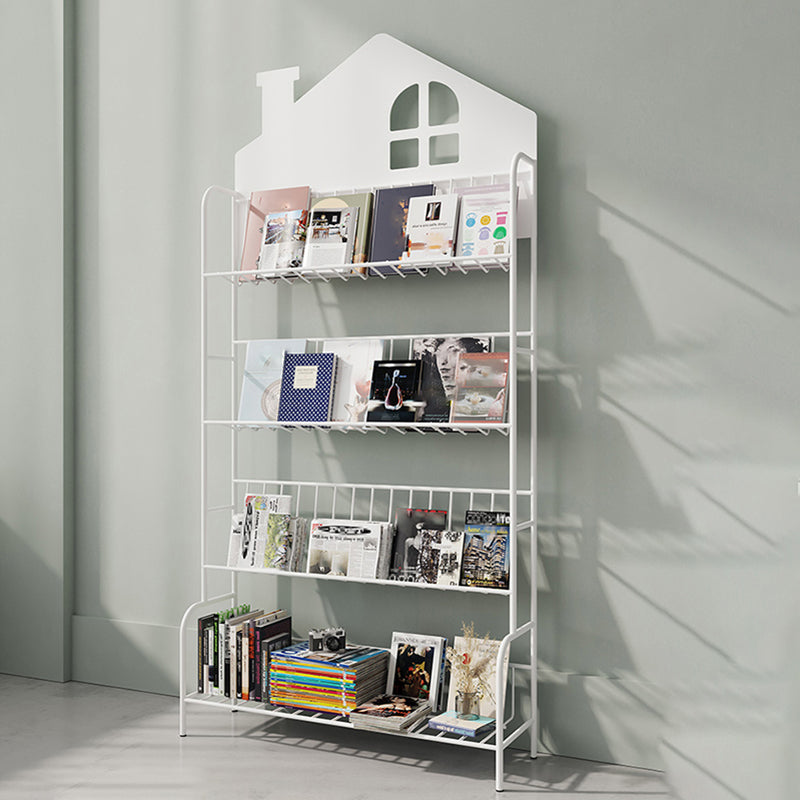 Shelves Included Bookcase 57.1" Tall Metal Bookshelf Vertical