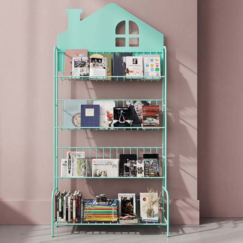 Shelves Included Bookcase 57.1" Tall Metal Bookshelf Vertical