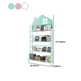 Shelves Included Bookcase 57.1" Tall Metal Bookshelf Vertical