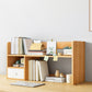 Contemporary Wooden Bookcase Open Storage Bookshelf with Shelves