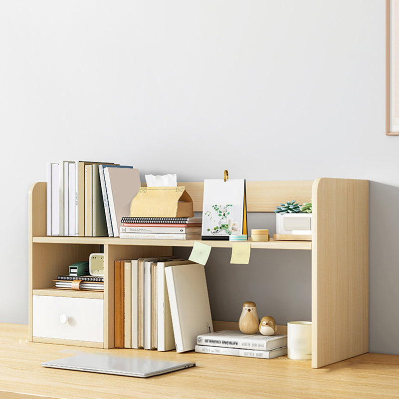 Contemporary Wooden Bookcase Open Storage Bookshelf with Shelves