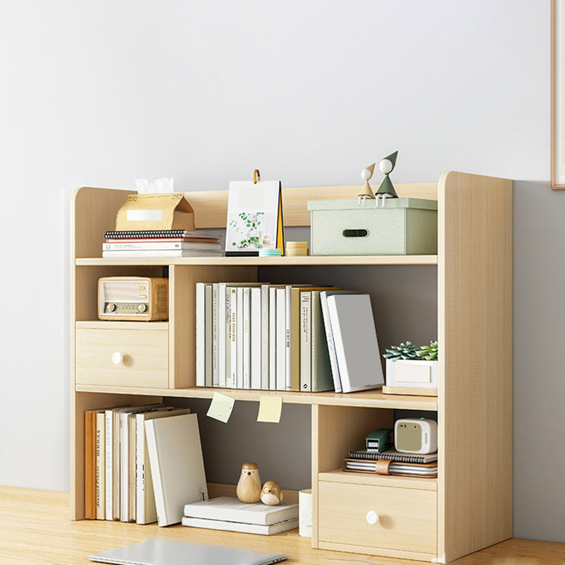 Contemporary Wooden Bookcase Open Storage Bookshelf with Shelves