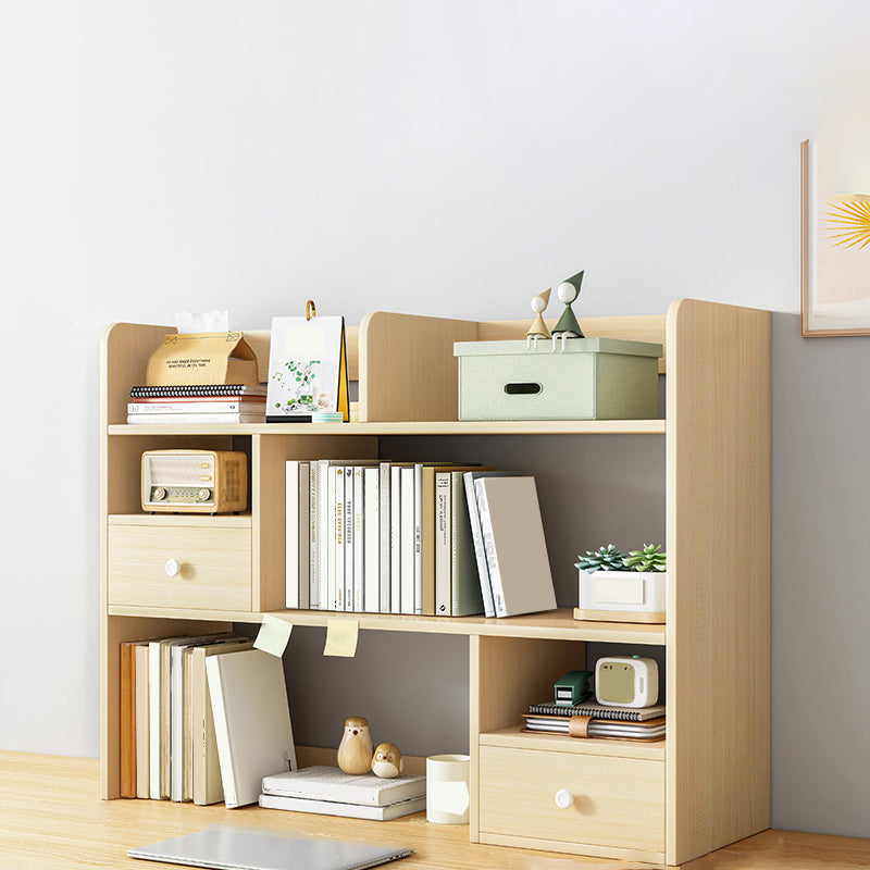 Contemporary Wooden Bookcase Open Storage Bookshelf with Shelves