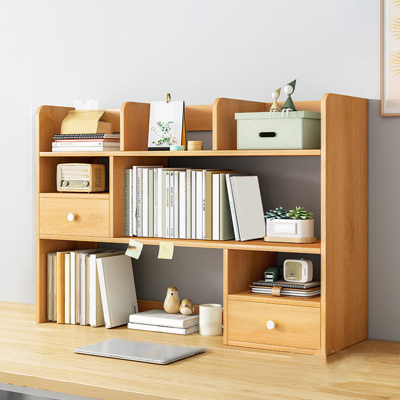 Contemporary Wooden Bookcase Open Storage Bookshelf with Shelves
