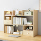 Contemporary Wooden Bookcase Open Storage Bookshelf with Shelves