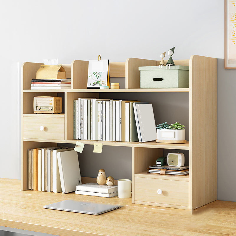 Contemporary Wooden Bookcase Open Storage Bookshelf with Shelves