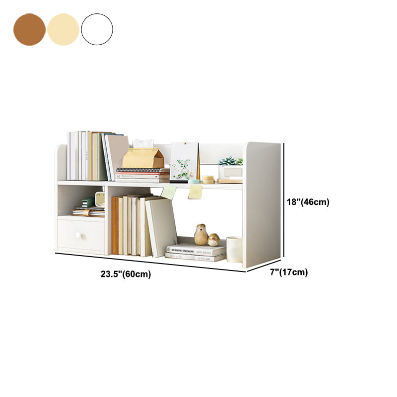 Contemporary Wooden Bookcase Open Storage Bookshelf with Shelves