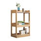 Modem Solid Wood Bookshelf Etagere Bookshelf 62.2" H X 11" W with Rectangular Shelves