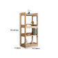 Modem Solid Wood Bookshelf Etagere Bookshelf 62.2" H X 11" W with Rectangular Shelves